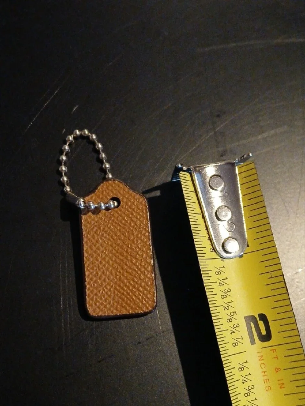 Coach Mini Leather Hangtag Modern Brown